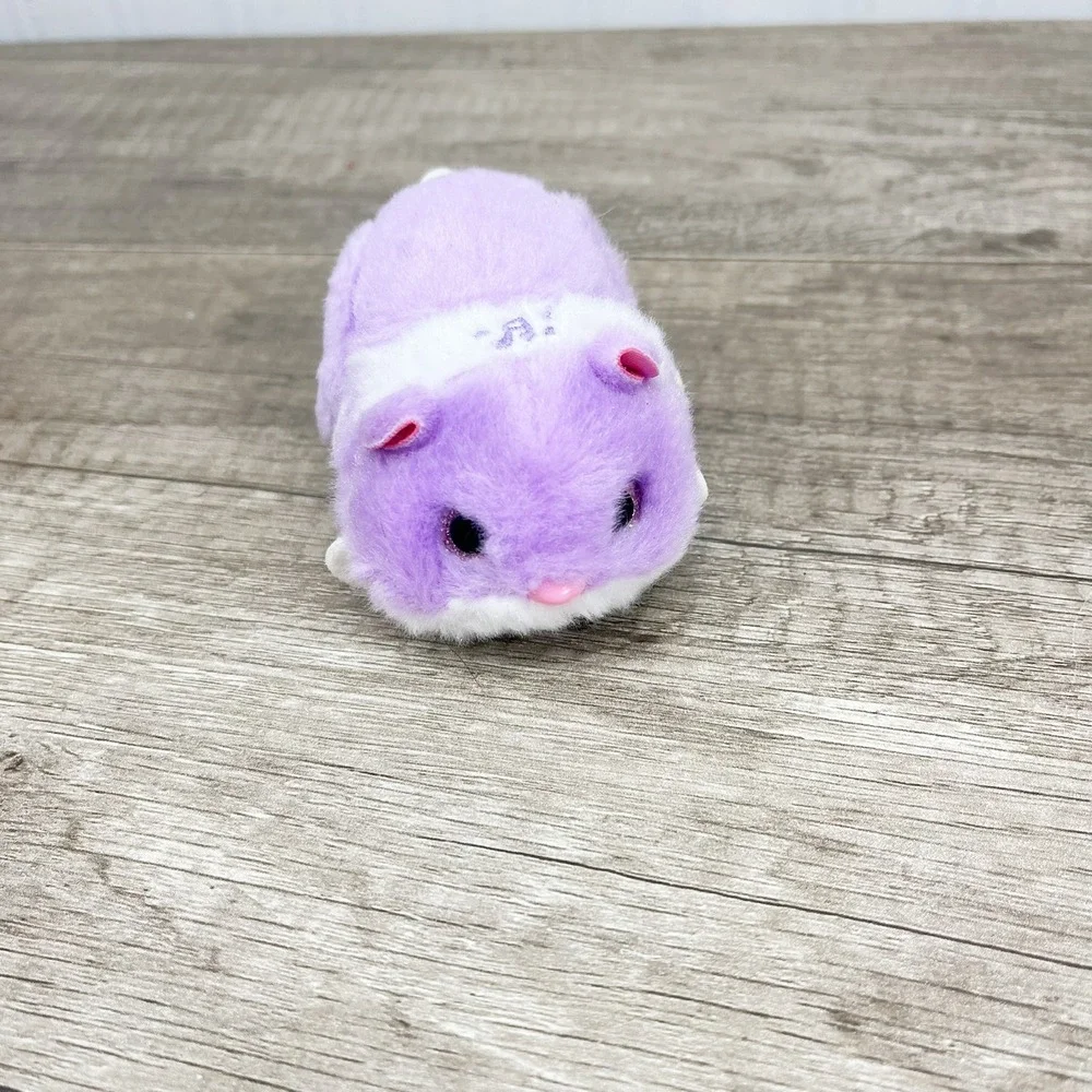Zuru Zhu Zhu Pets Purple White Motorized Plush Hamster Robotic Toy DG20240408
